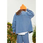 Unisex Jacket Denim Jacket Men and Women Couple Turn-down Collar Coat
